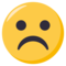Frowning Face emoji on Emojione